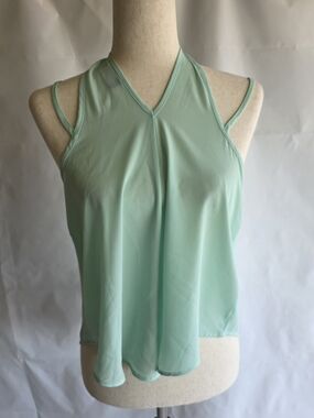 Light Mint Sleeveless V-Neck Women's Top